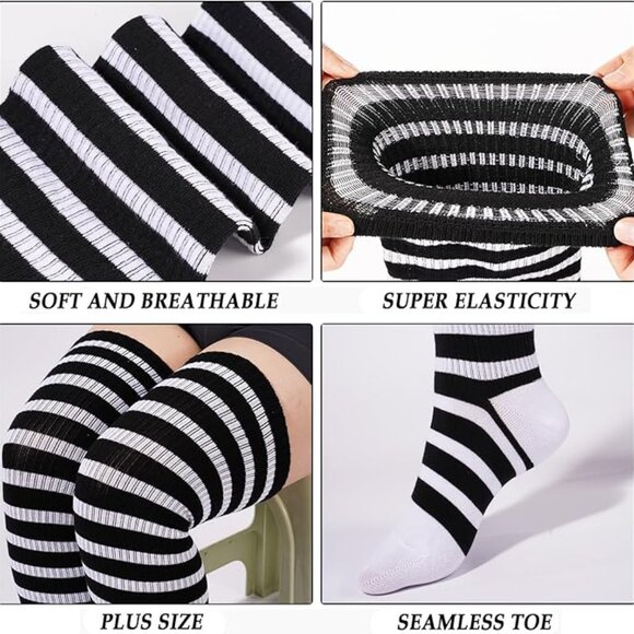 Plus Size Thigh High Socks - Picture 5 of 6